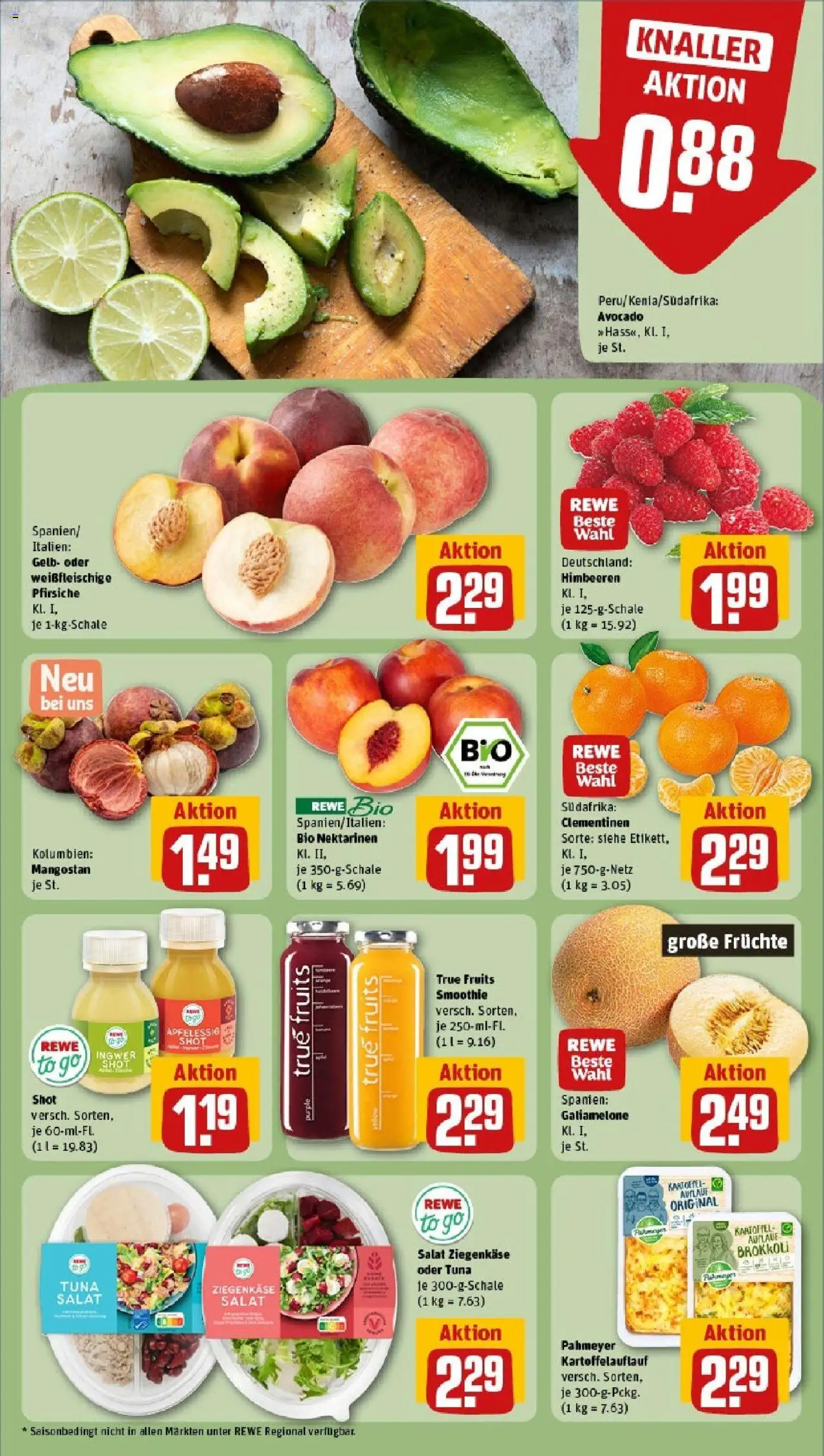 Rewe prospekt Ilvesheim	 - gültig ab dem 15.06.2025 | Seite: 6 | Produkte: Nektarinen, Ziegenkäse, Avocado, Salat