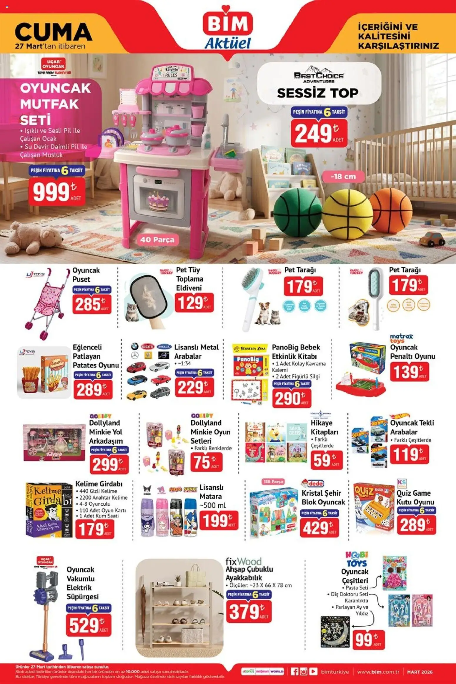 BİM - Katalog Cuma - 27.03.2026 tarihinden itibaren geçerlidir | Sayfa: 4 | Ürünler: Pil, Patates, Su, Oyun