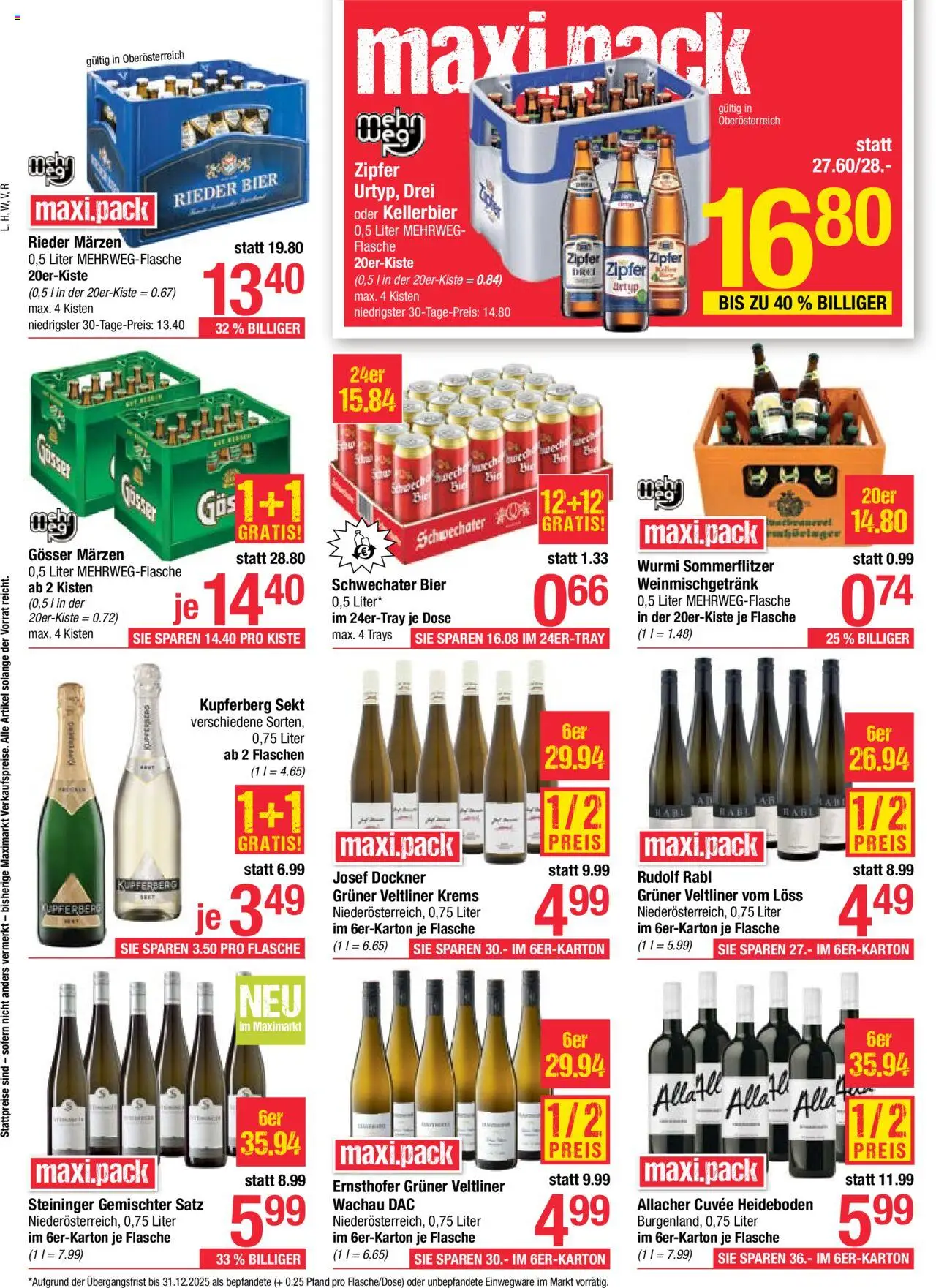 Maximarkt Flugblatt gültig ab 08.09.2025 | Seite: 10 | Produkte: Bier