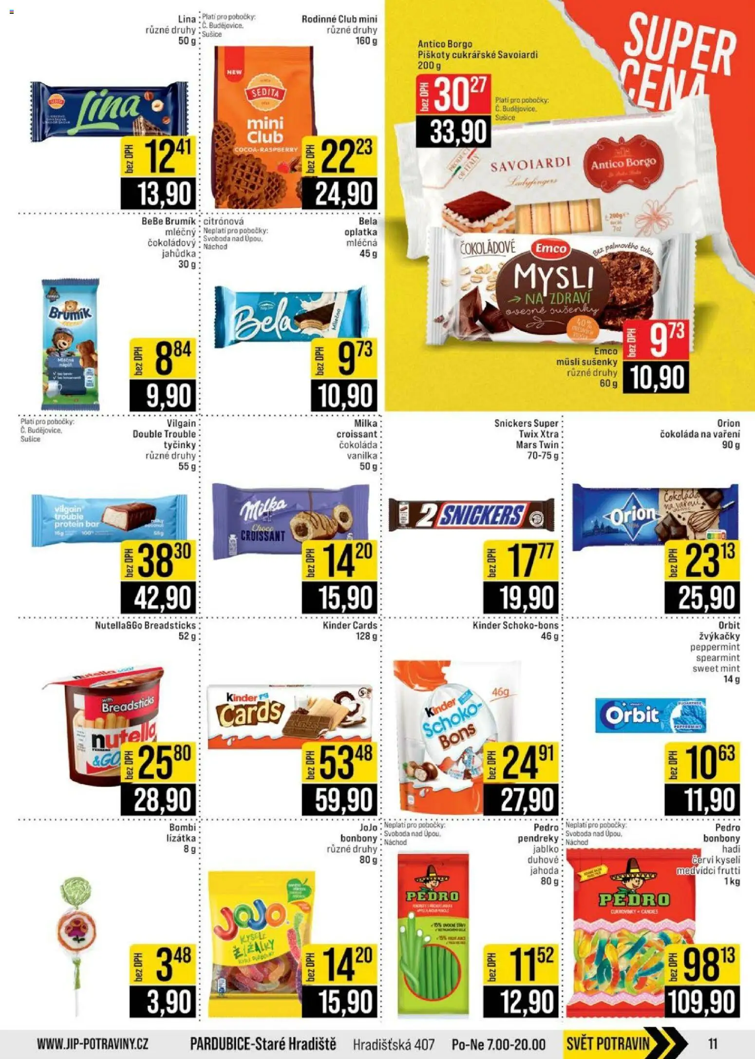 Jip leták - Cash & Carry od 04.03.2026 | Strana: 11 | Produkty: Bebe Brumík, Čokoláda, Piškoty cukrářské, Müsli