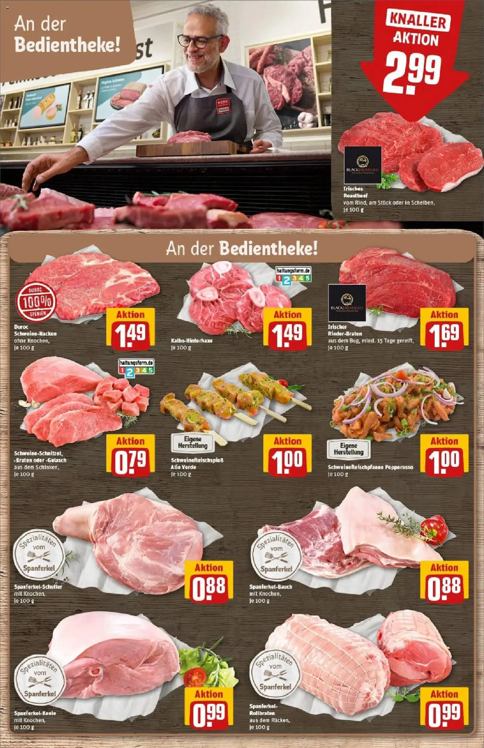 Rewe prospekt Weimar / Schöndorf	 – gültig ab 26.01.2026 | Seite: 9 | Produkte: Rinderbraten, Schweinenacken, Roastbeef, Gulasch
