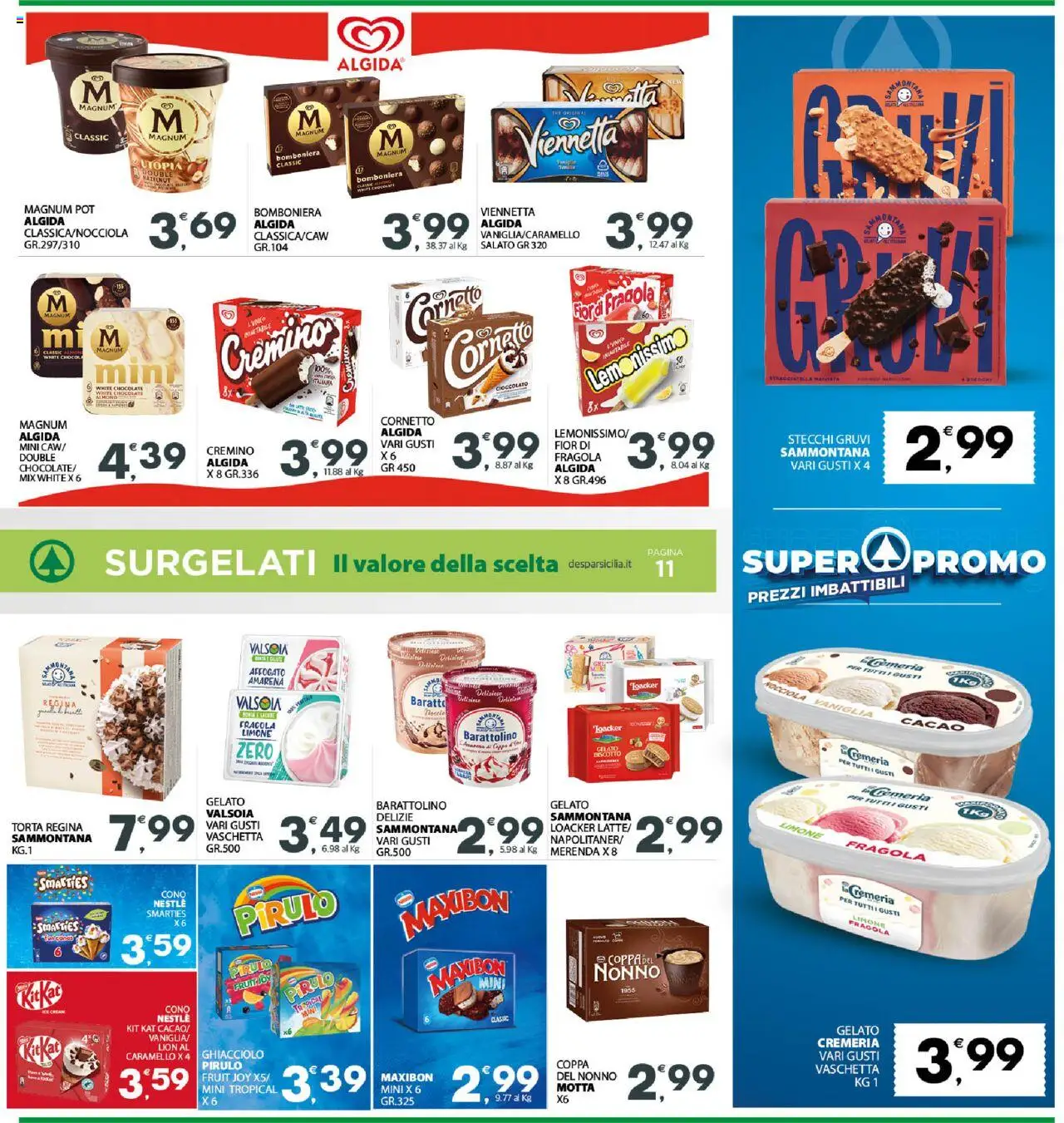 Volantino Interspar del 18.08.2025 | Pagina: 11 | Prodotti: Cioccolato, Cornetto, Cacao, Amarena