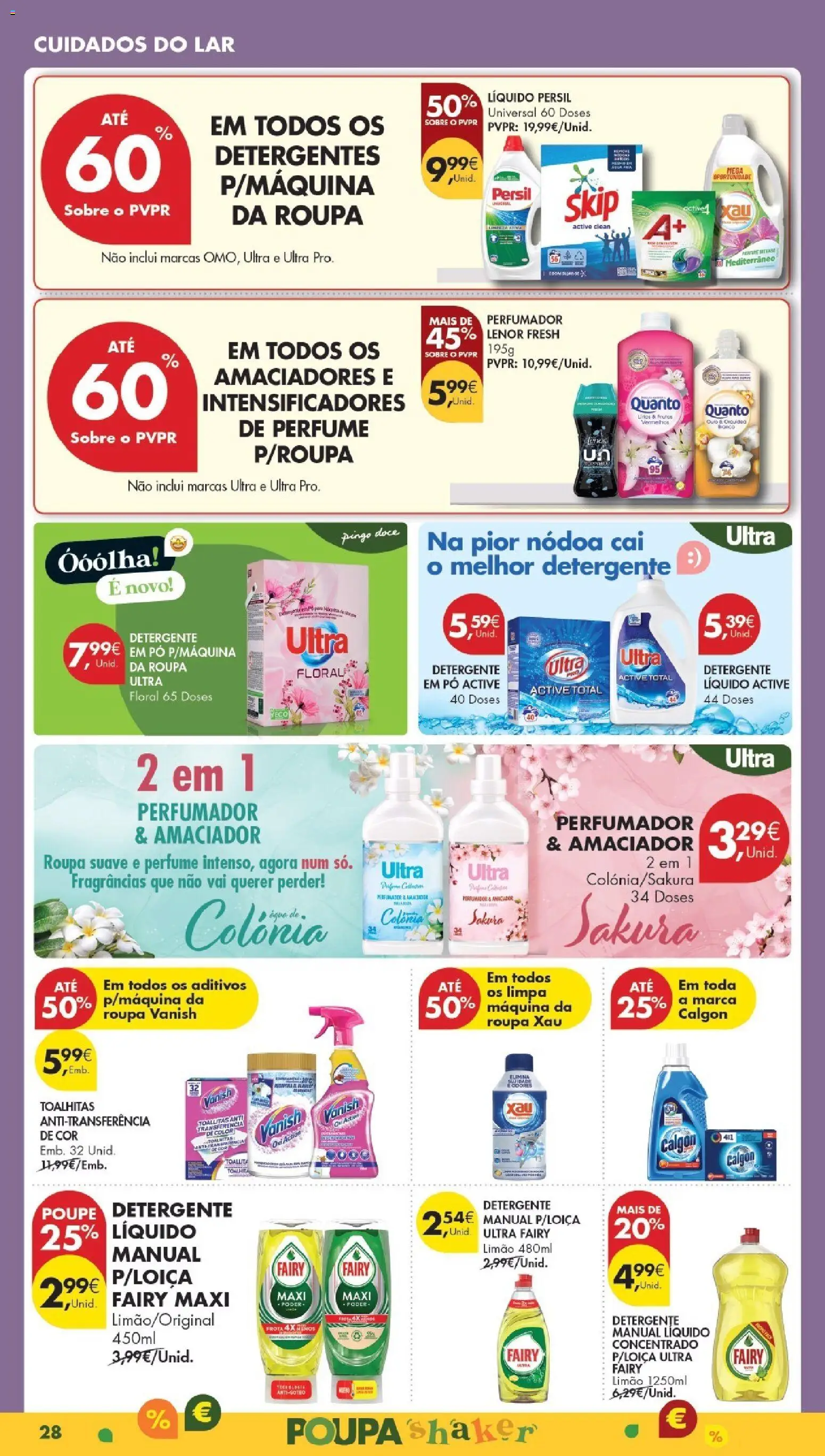 Pingo Doce Poupe Esta Semana Madeira │ válido de 20.01.2026 | Página: 28 | Produtos: Perfume, Pó, Detergente, Persil