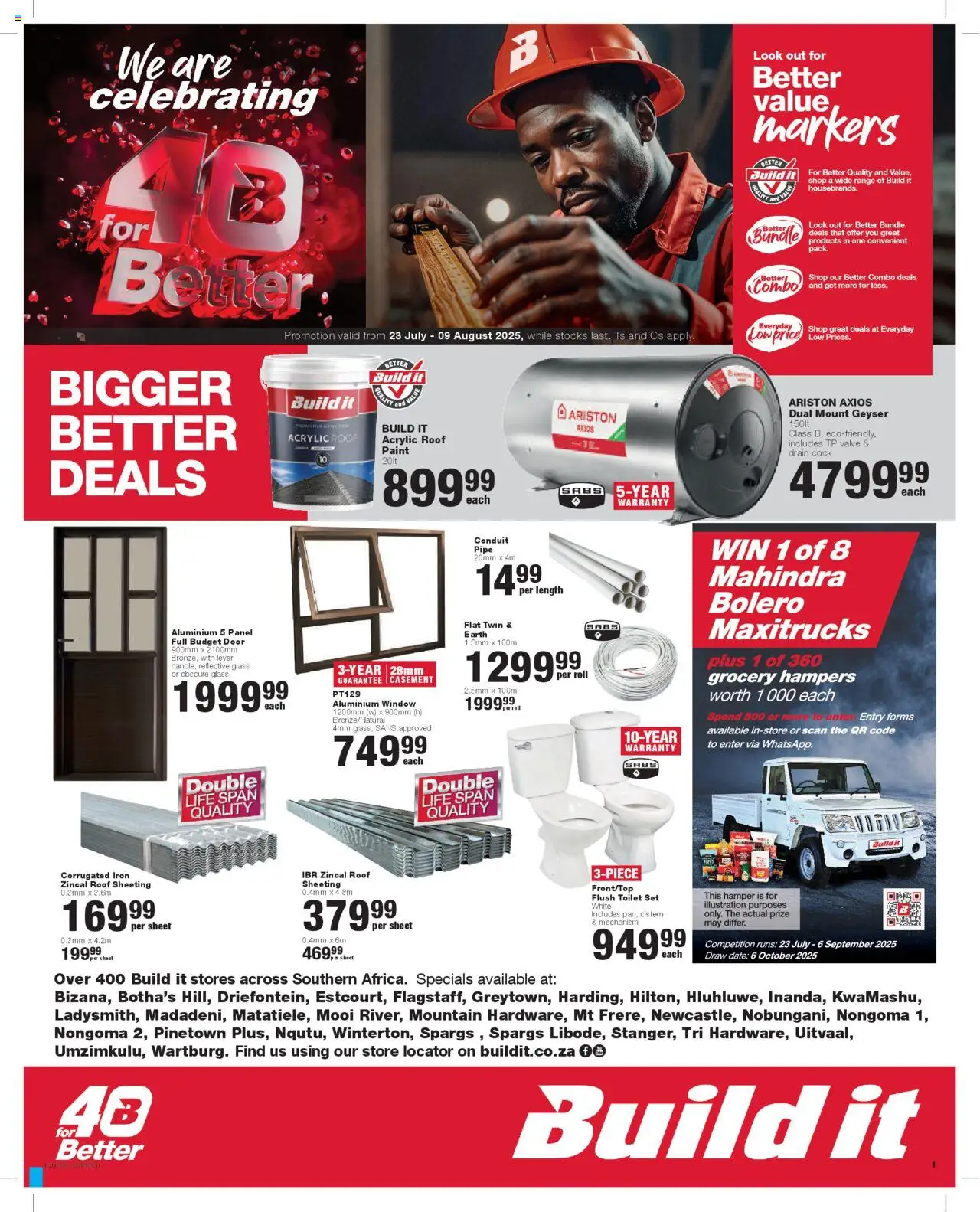 Build It Specials │ valid from 23.07.2025 | Page: 1 | Products: Iron, Toilet, Valve, Pipe