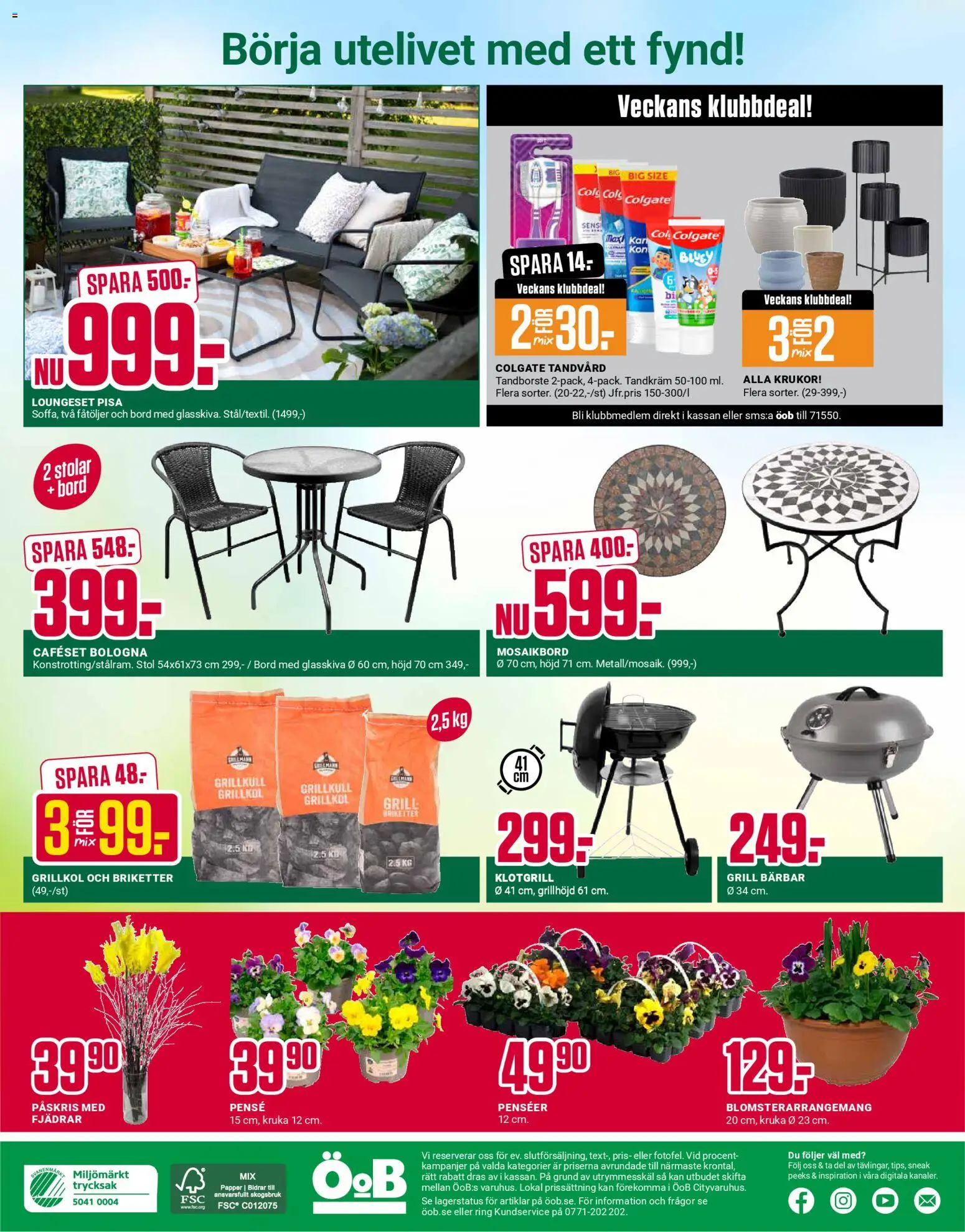 ÖoB reklamblad aktuell från 16.03.2026 | Sida: 8 | Produkter: Grill, Tandborste, Kruka, Bord