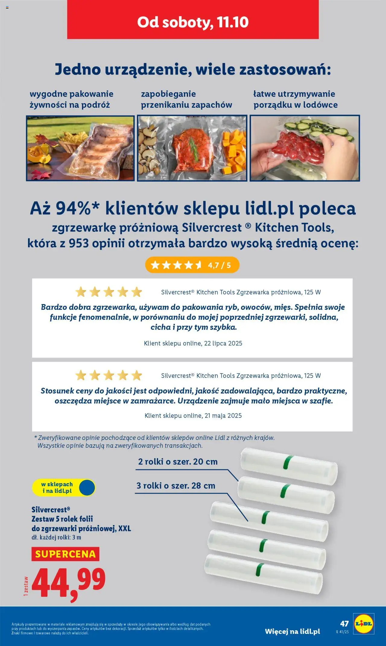 Lidl Katalog od 06.10.2025 | Strona: 51 | Produkty: Rolki