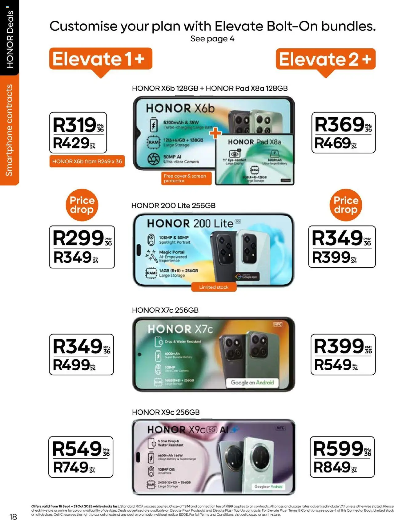 New Cell C catalogue – valid from 16.09.2025 | Page: 18 | Products: Cover, Smartphone, Camera, Battery