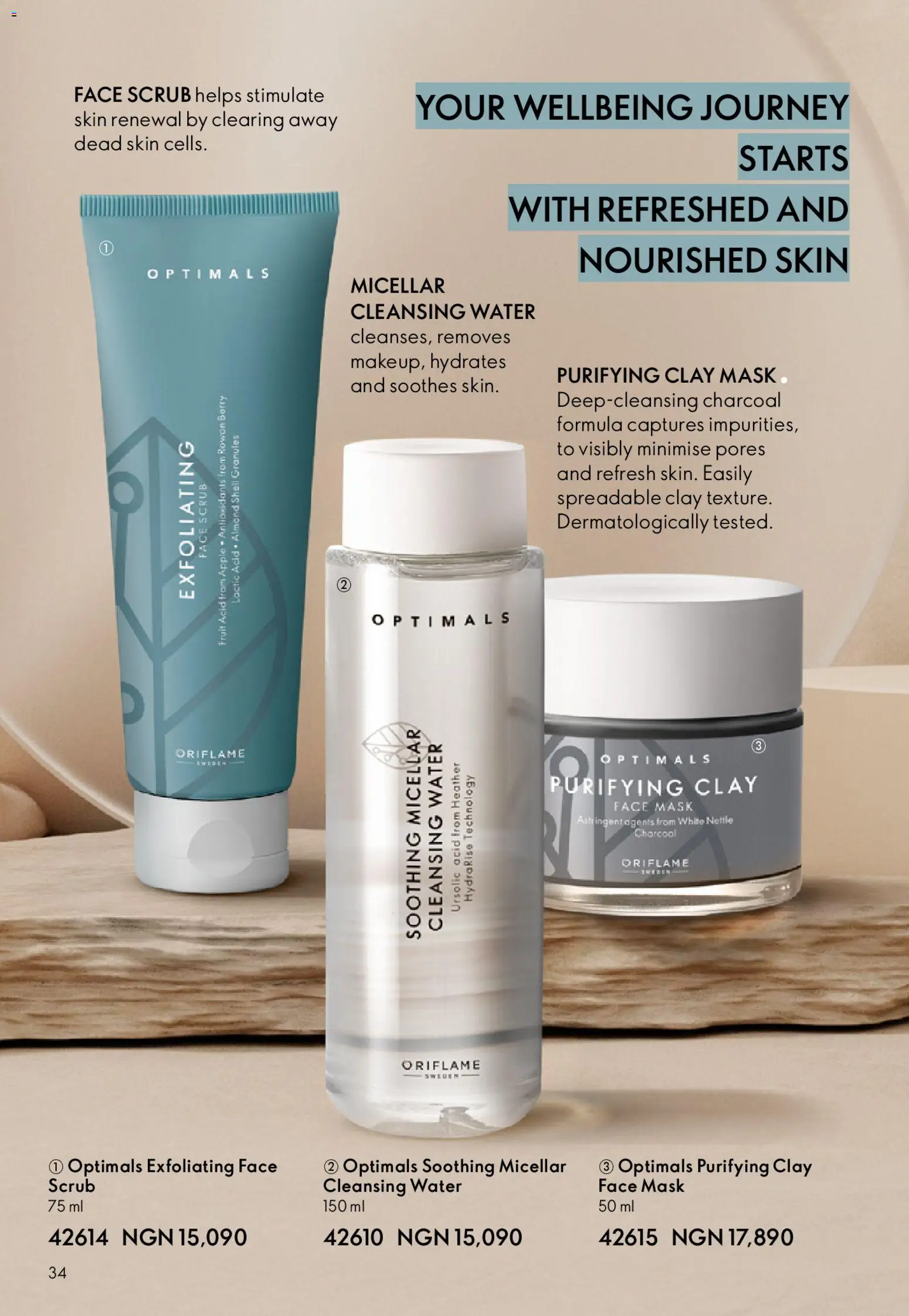 Oriflame - Catalogue 12/2025 valid from 01.12.2025 | Page: 34 | Products: Water, Mask, Teamécses