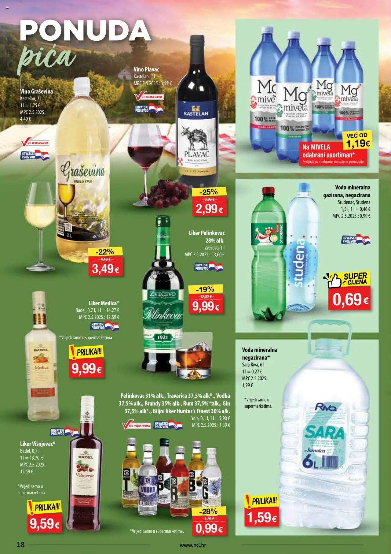 NTL katalog | vrijedi od 01.10.2025 | Stranica: 18 | Proizvodi: Travarica, Gin, Liker, Rum