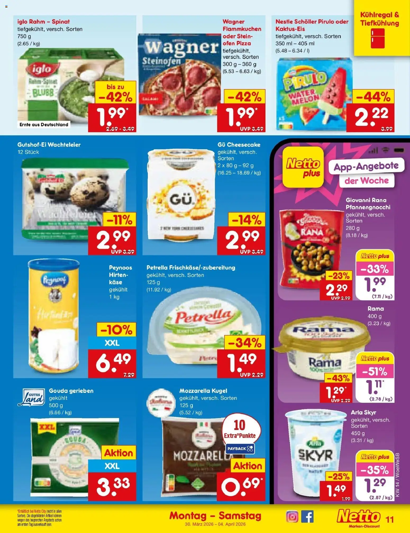 Netto Marken-Discount Prospekt Katzweiler	 – gültig ab 30.03.2026 | Seite: 11 | Produkte: Ofen, Gouda, Skyr, Arla skyr