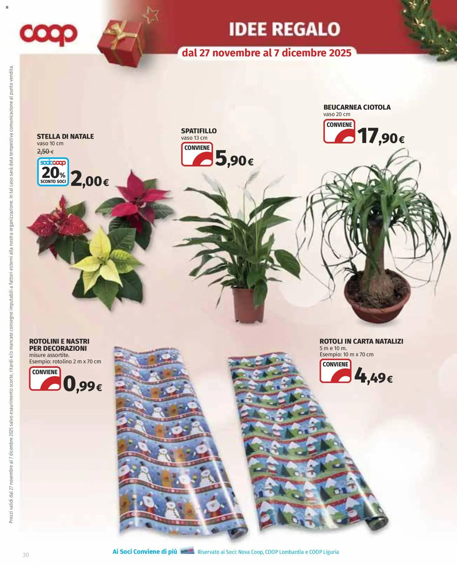 Volantino COOP del 27.11.2025 | Pagina: 30 | Prodotti: Data, Ciotola, Vaso, Decorazioni