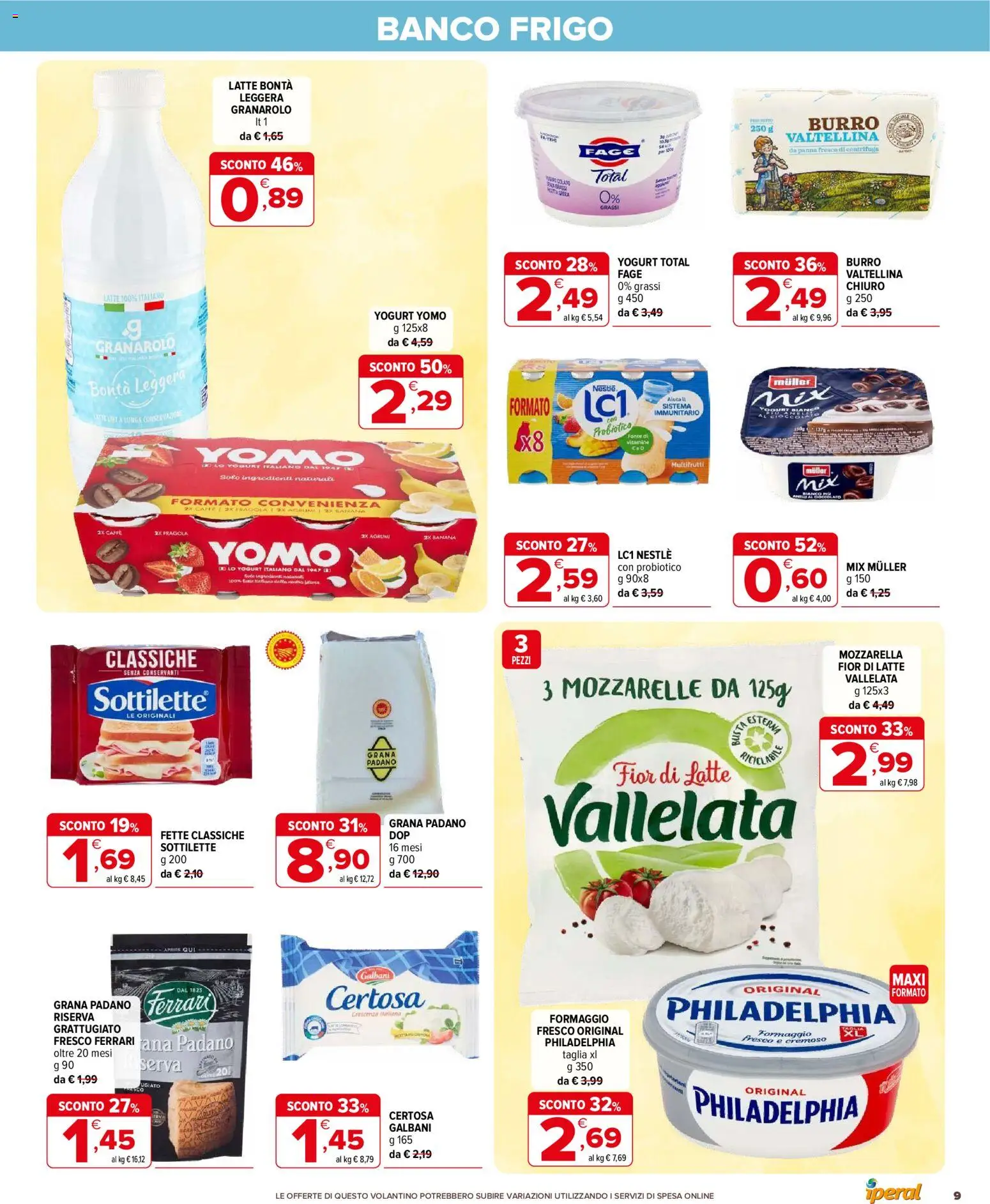 Volantino Iperal del 04.02.2026 | Pagina: 9 | Prodotti: Cioccolato, Panna, Formaggio, Agrumi