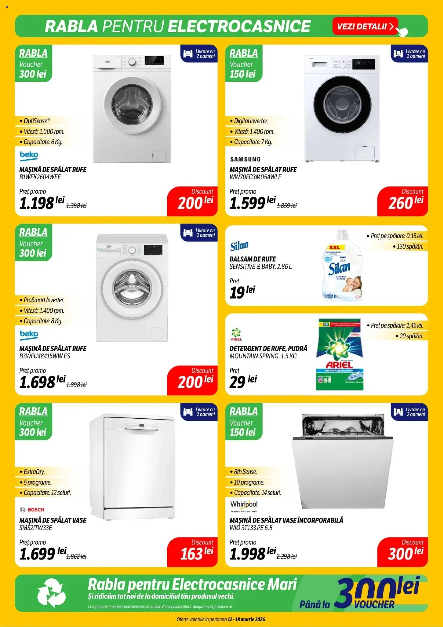 Noul catalog Flanco – valabil de la 12.03.2026 | Pagină: 17 | Produse: Mașină De Spălat, Mașină De Spălat Vase, Pudră, Balsam de rufe