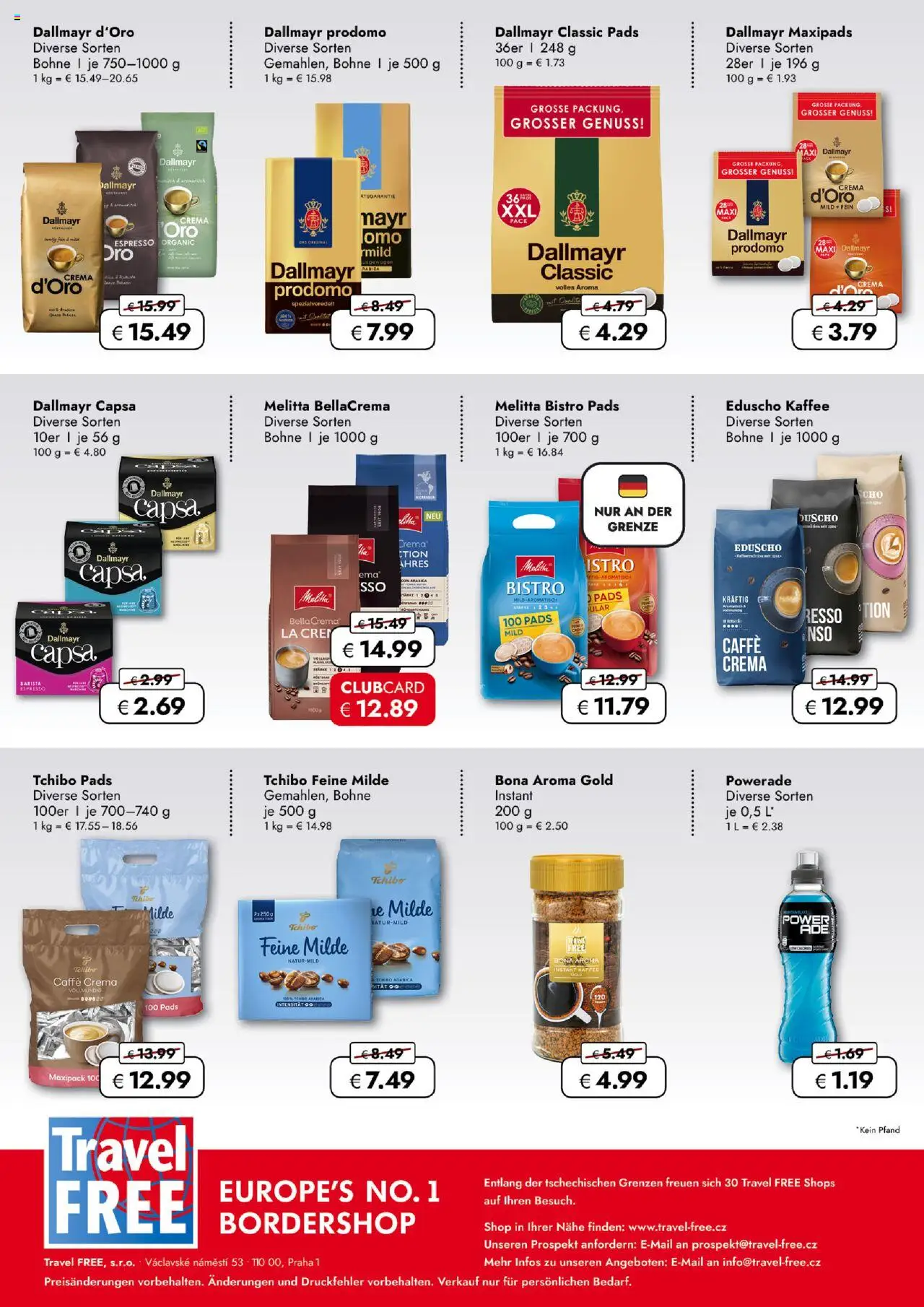 Travel Free  Aktionsangebote - gültig ab dem 25.07.2025 | Seite: 9 | Produkte: Melitta, Kaffee, Dallmayr, Dallmayr capsa