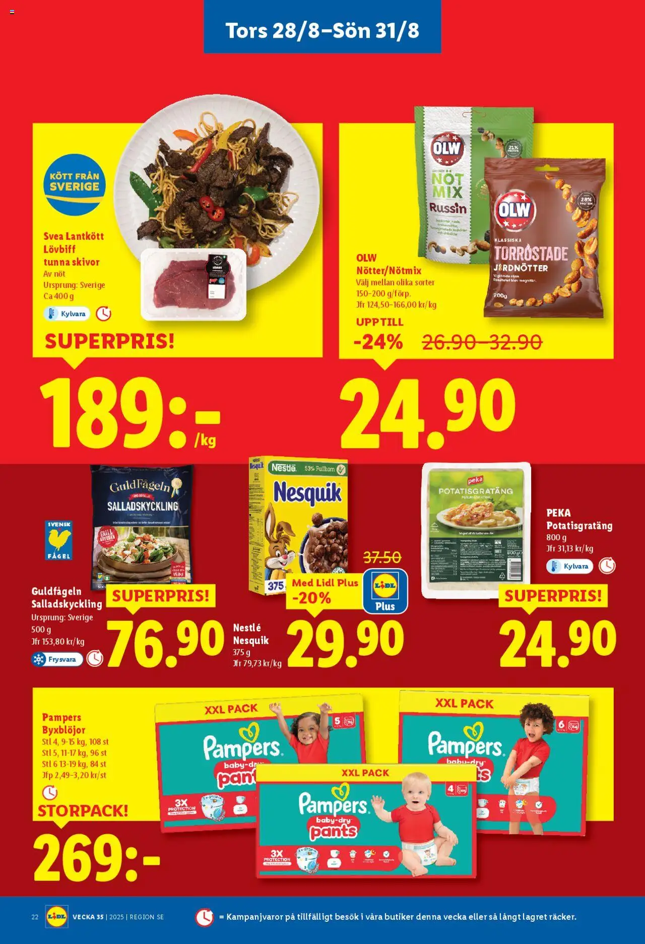 Lidl reklamblad aktuell från 25.08.2025 | Sida: 26 | Produkter: Lövbiff, Potatisgratäng