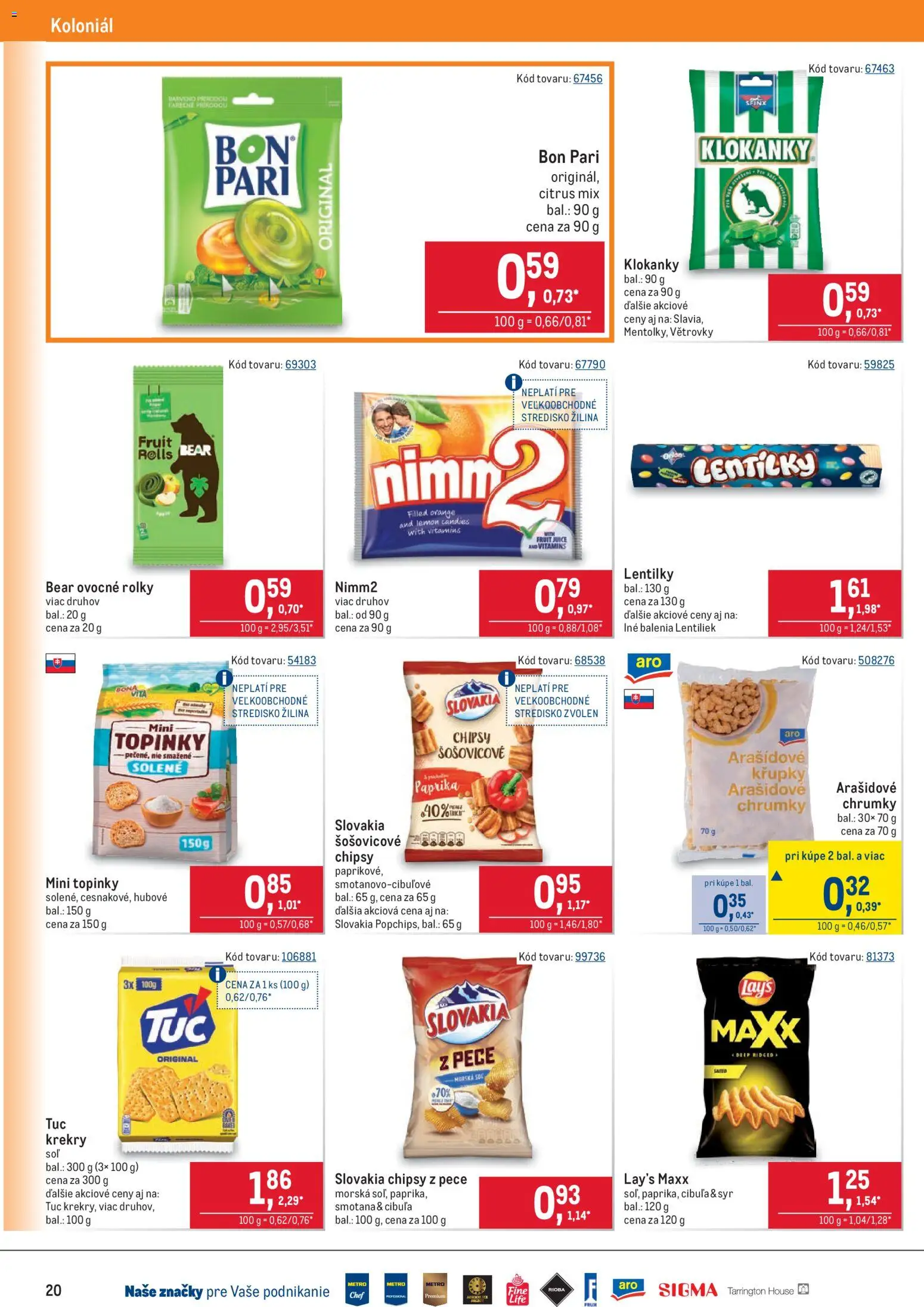 Nové Metro akcie – leták je platný od 25.03.2026 | Strana: 20 | Produkty: Paprika, Syr, Chipsy, Cibuľa