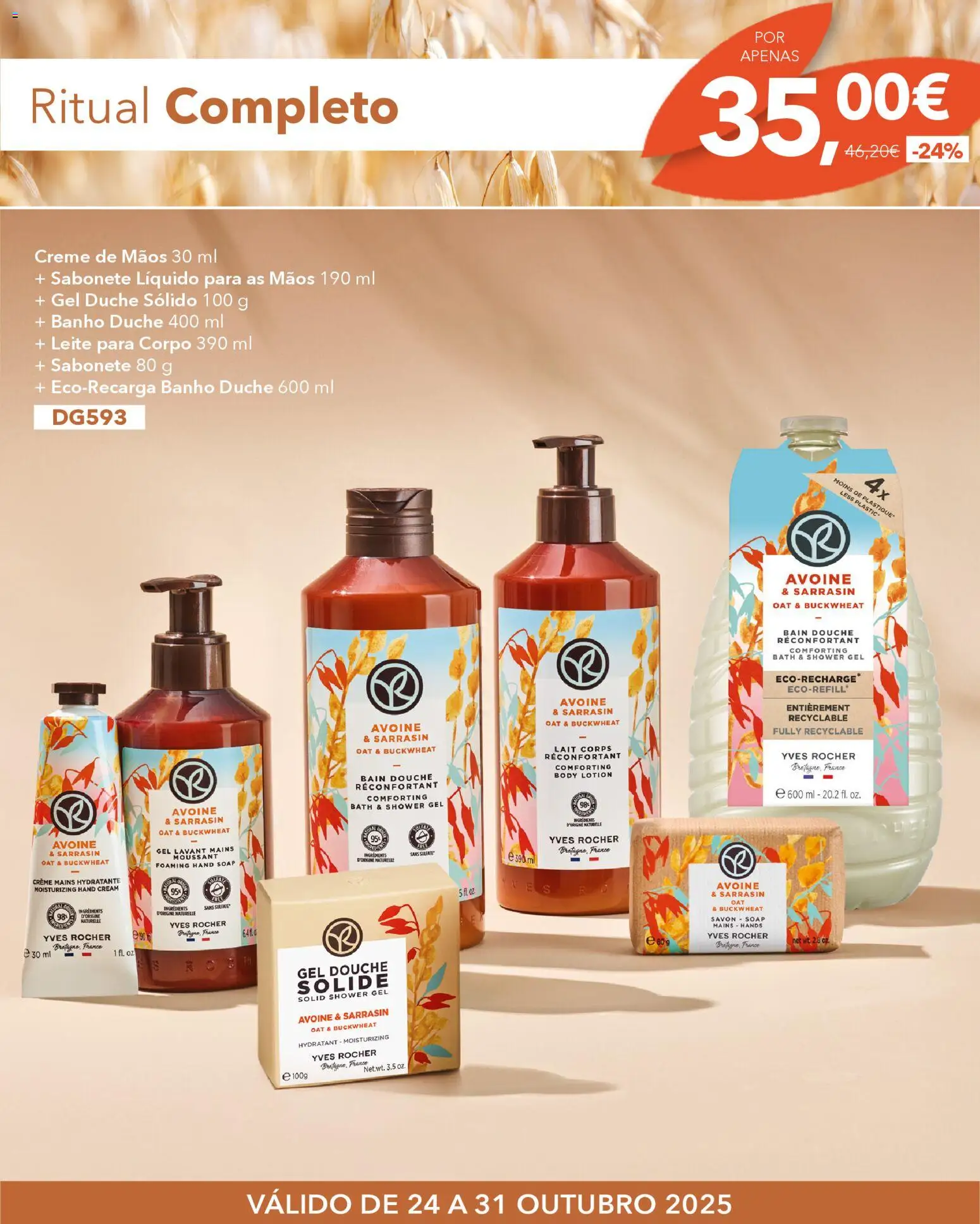 Yves Rocher Especial Aveia │ válido de 24.10.2025 | Página: 2 | Produtos: Sabonete líquido, Sabonete, Banho, Creme