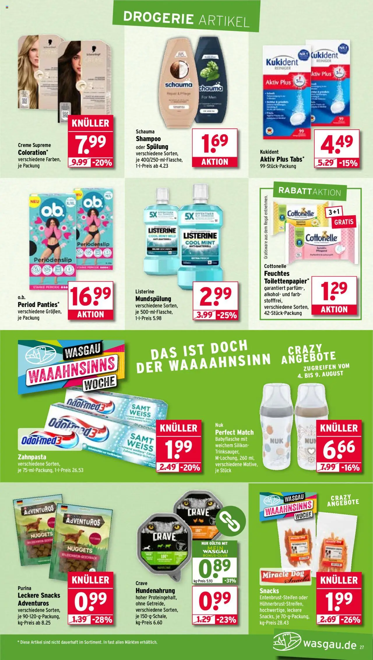 Wasgau Prospekt 	 - gültig ab dem 04.08.2025 | Seite: 27
