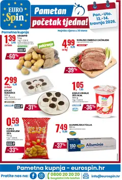 Katalog Eurospin - Pregled kataloga iz trgovine Eurospin, vrijedi od 08.04.2026 | Stranica: 16 | Proizvodi: Kiselo vrhnje, Krumpir, Voće, Telefon