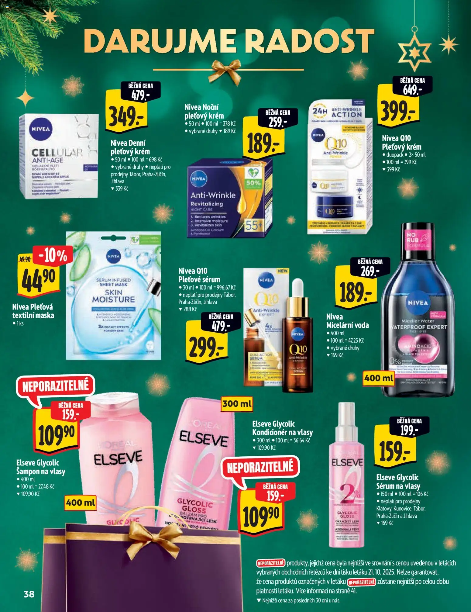Albert katalog - Hypermarket od 29.10.2025 | Strana: 38 | Produkty: Voda, Nivea, Sérum, Krém