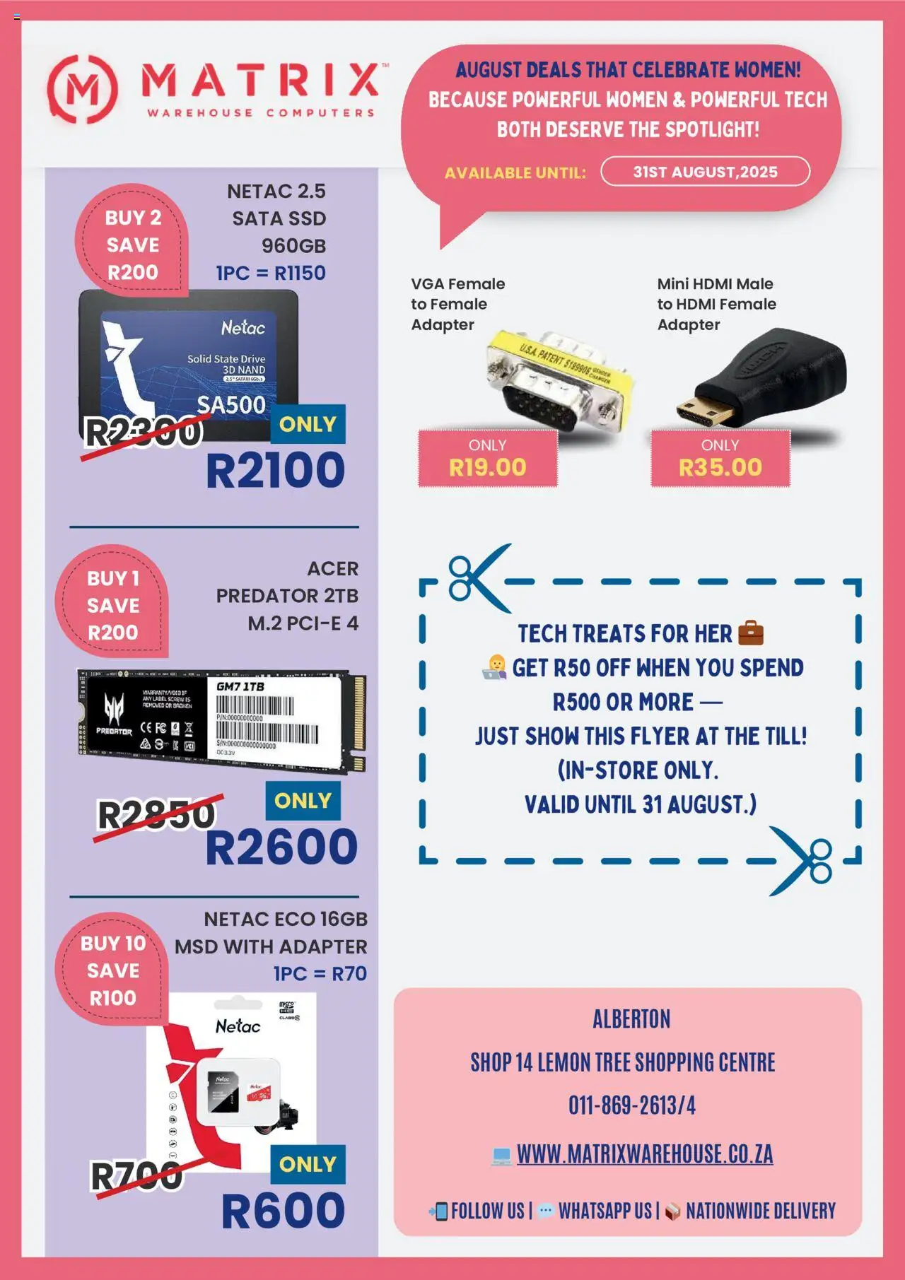 Matrix Warehouse Specials │ valid from 01.08.2025 | Page: 2 | Products: Adapter, Lemon