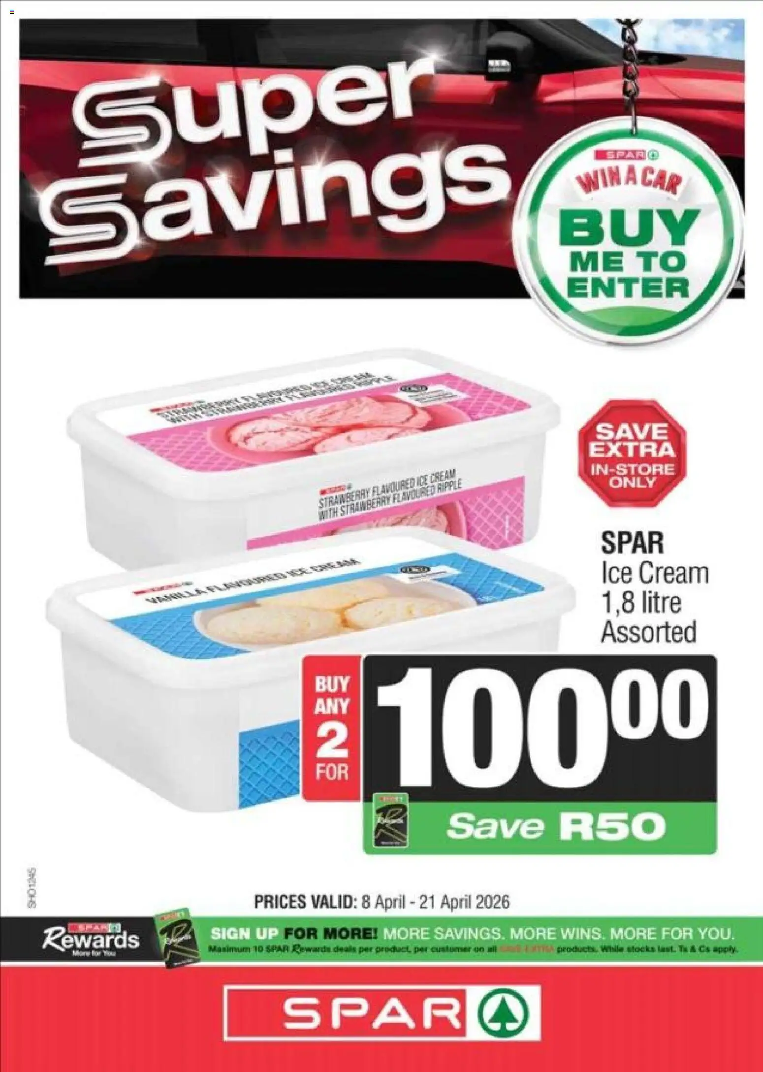New Spar catalogue – valid from 08.04.2026 | Page: 9 | Products: Cream, Ice cream