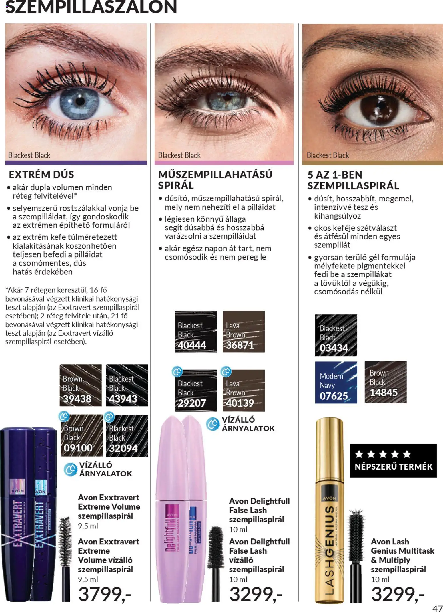 Avon akciós ujság - amely érvényes a következő dátumtól: 01.01.2026 | Oldal: 49 | Termékek: Szempillaspirál, Kefe