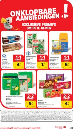 Carrefour market folder week 13 - Voorbeeld van een folder van Carrefour market, geldig van 25.03.2026 | Pagina: 23 | Producten: La, Groenten, Aardbei, Spinazie