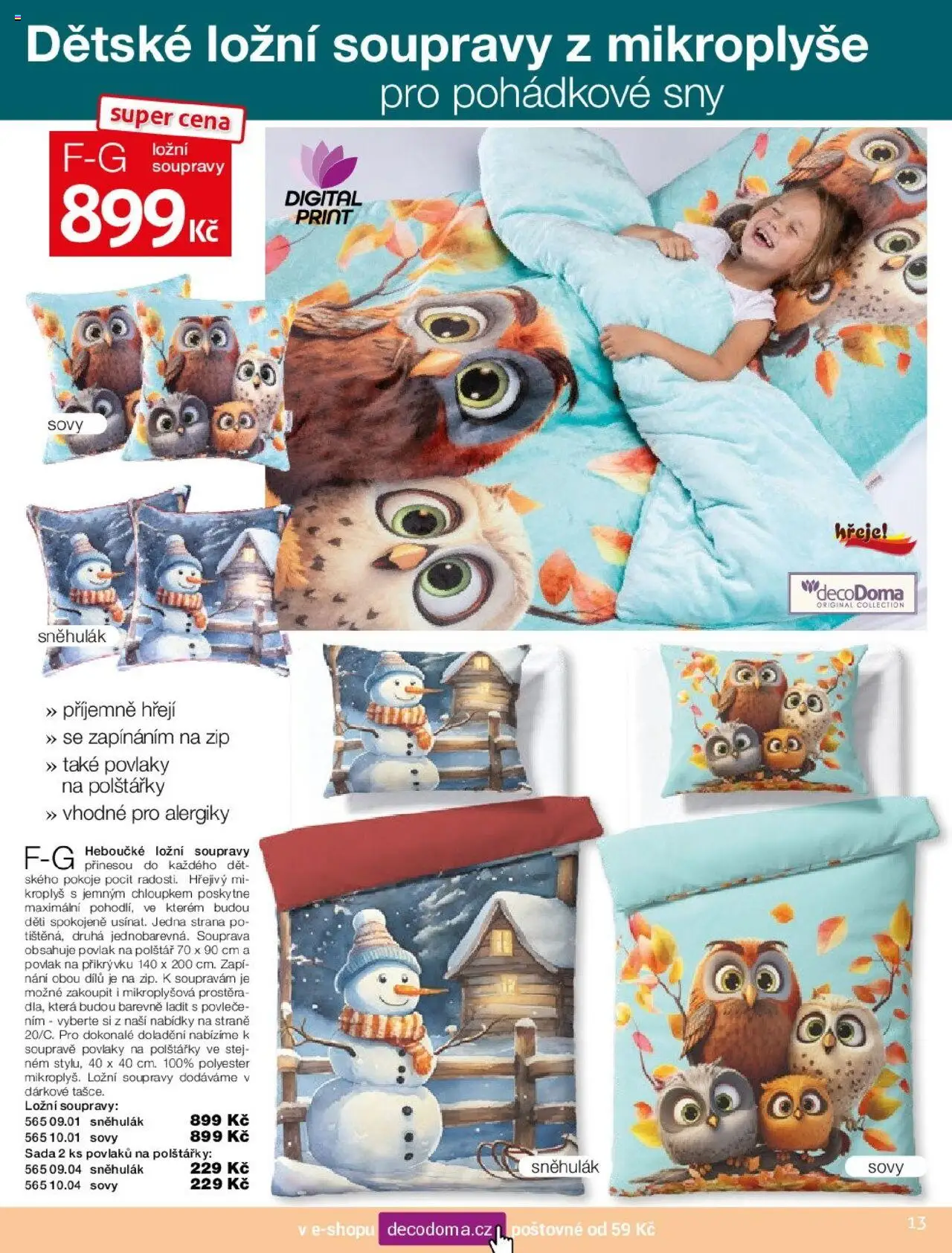 Decodoma katalog Vánoce 2025 od 09.10.2025 | Strana: 13 | Produkty: Polštářky, Povlak na polštář, Polštář