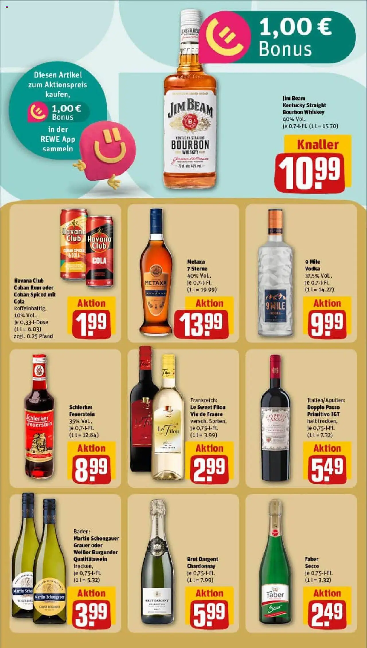 Rewe prospekt Hannover	 - gültig ab dem 22.06.2025 | Seite: 21 | Produkte: Havana club, Rum, Metaxa, Brut dargent