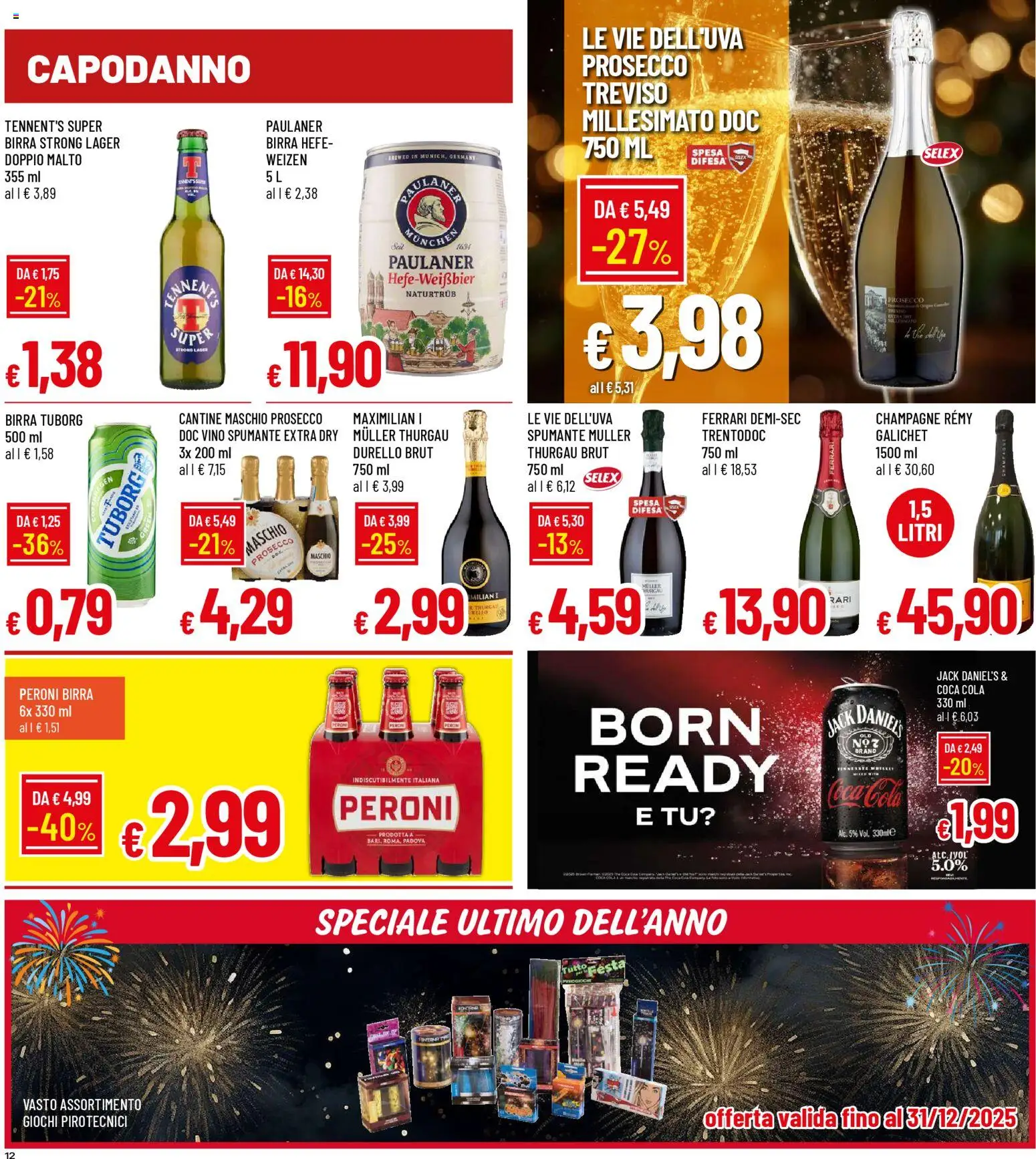 Volantino Famila del 29.12.2025 | Pagina: 12 | Prodotti: Prosecco, Vino, Champagne, Coca Cola