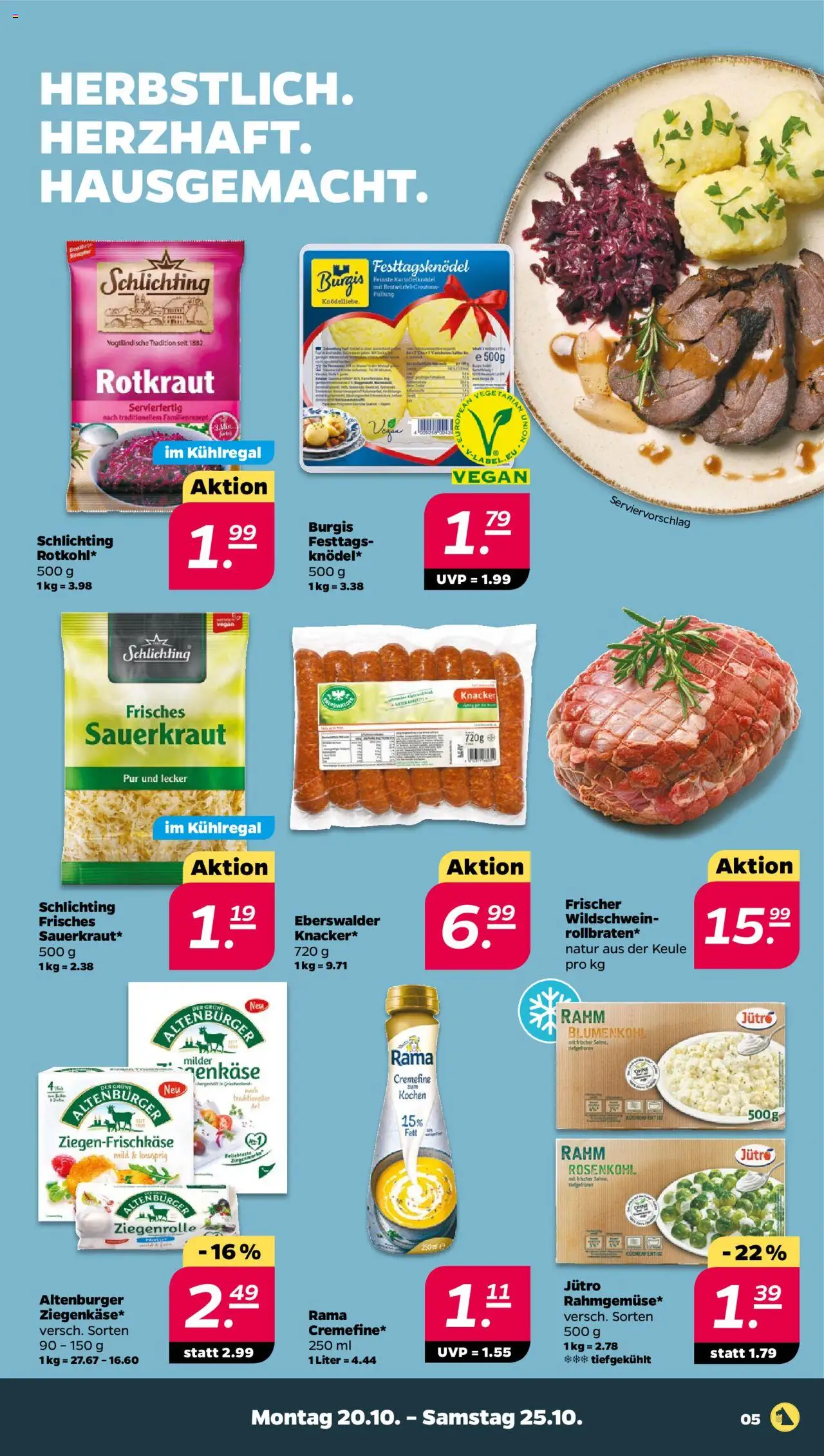 Netto Prospekt 	 – gültig ab 20.10.2025 | Seite: 5 | Produkte: Rama, Blumenkohl, Sahne