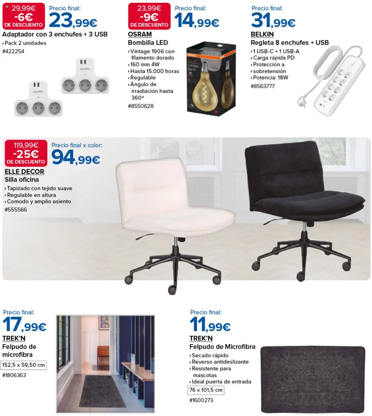 Costco catálogo │ válido desde el 19.09.2025 | Página: 3 | Productos: Adaptador, USB, Bombilla, Silla