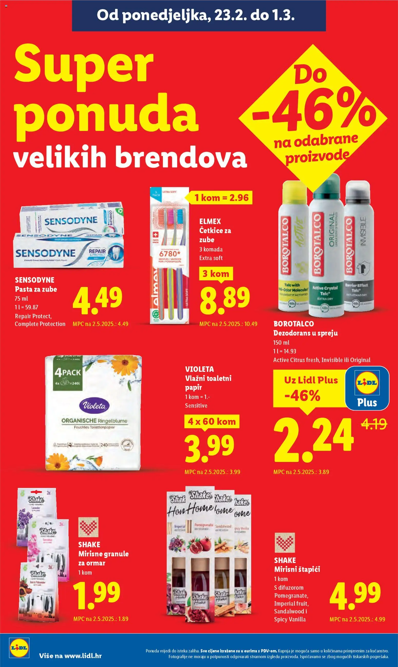 Lidl katalog | vrijedi od 23.02.2026 | Stranica: 12 | Proizvodi: Ormar, Dezodorans, Pasta za zube, Sensodyne