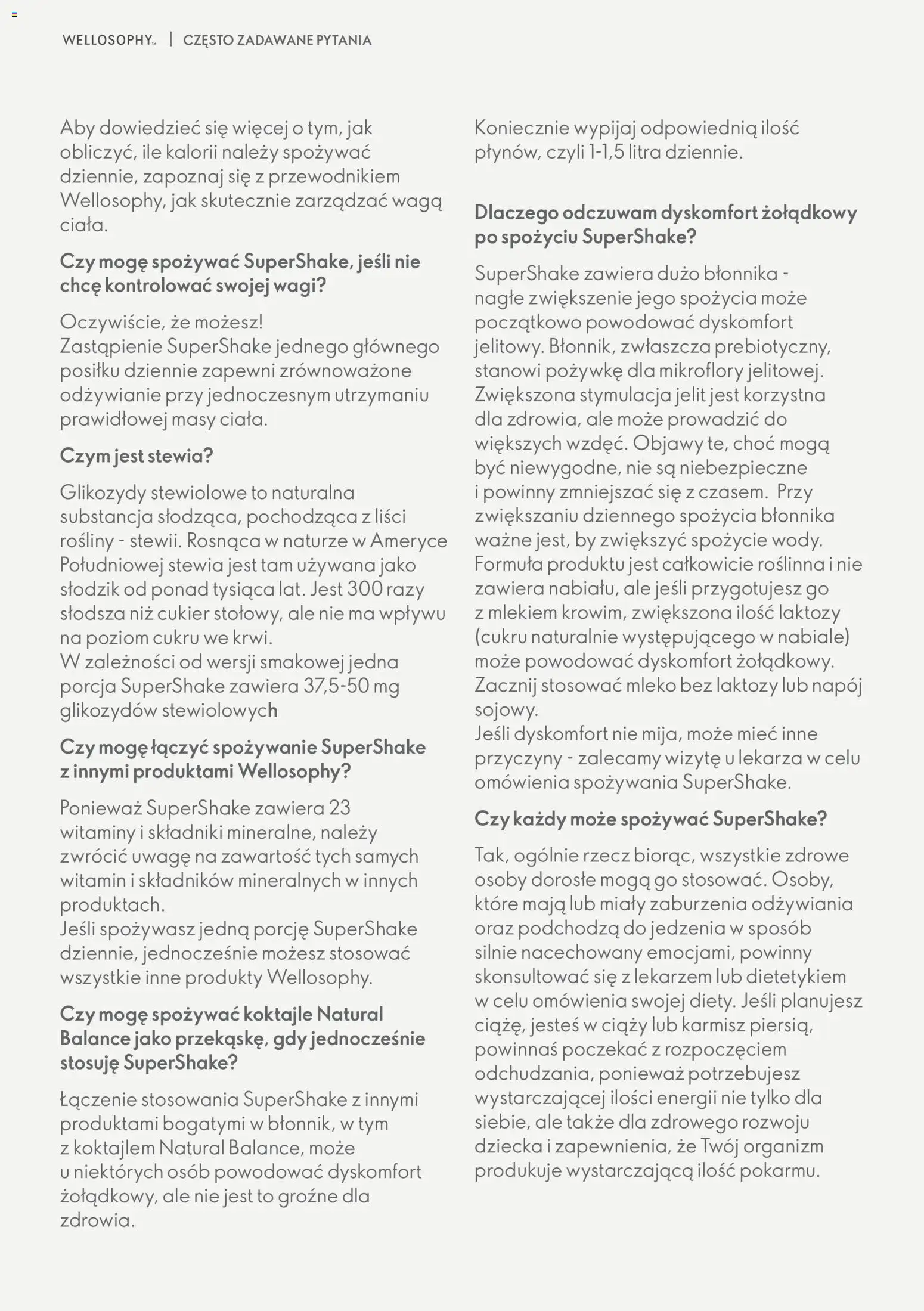 Oriflame Katalog - Przewodnik po produktach Wellosophy od 15.11.2023 | Strona: 60 | Produkty: Waga, Stewia, Mleko, Cukier