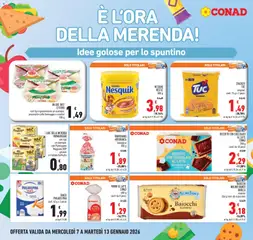 Anteprima del volantino BISCOTTO CON CIOCCOLATO AL LATTE CONAD, 250 g conf. da 10 pezzi valido a partire dal 07.01.2026 | Pagina: 16