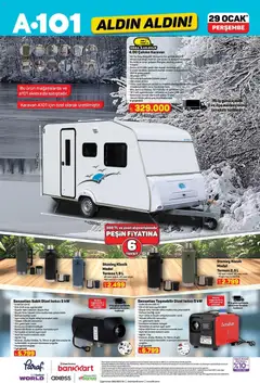 29.01.2026 tarihinden itibaren geçerli olan A101 kataloğu önizlemesi | Sayfa: 10 | Ürünler: Yatak, Duş, Ranza, Buzdolabı