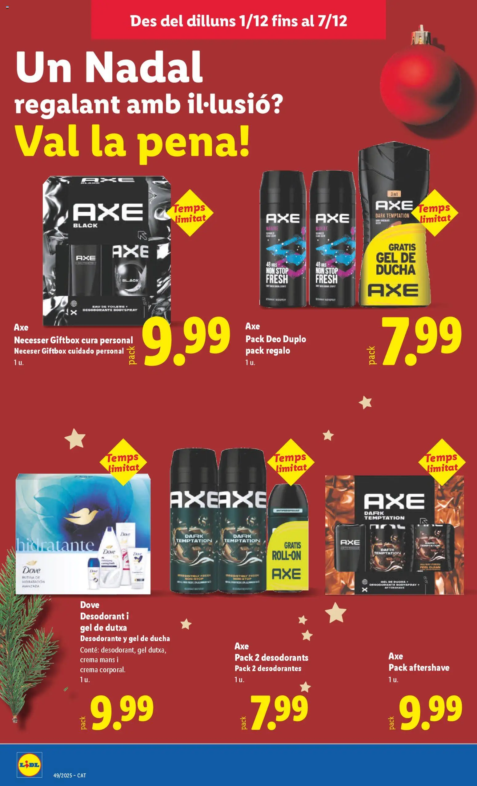 Lidl folleto │ válido desde el 01.12.2025 | Página: 32 | Productos: Eau de toilette, Gel de ducha, Desodorante, Ducha