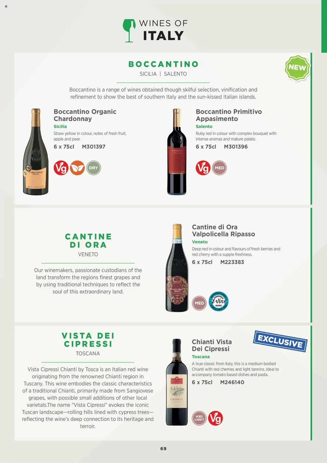 {H1} | Page: 69 | Products: Hamburger, Starting Blocks, Apple, Wine