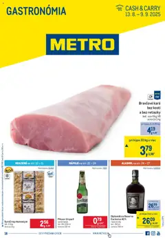 Metro gastronómia - náhľad platný od 13.08.2025