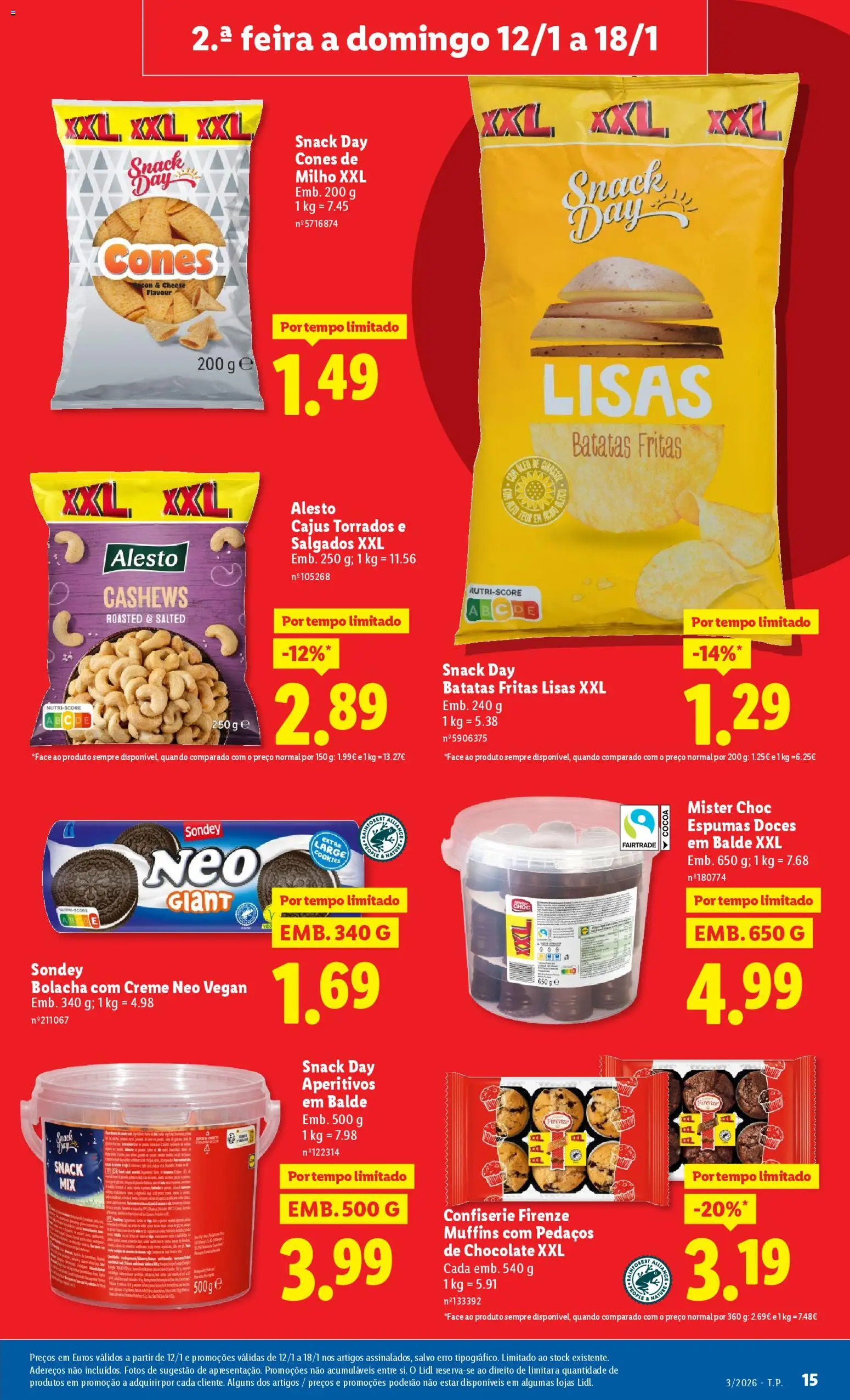 Lidl folheto │ válido de 12.01.2026 | Página: 15 | Produtos: Balde, Chocolate, Doces, Creme