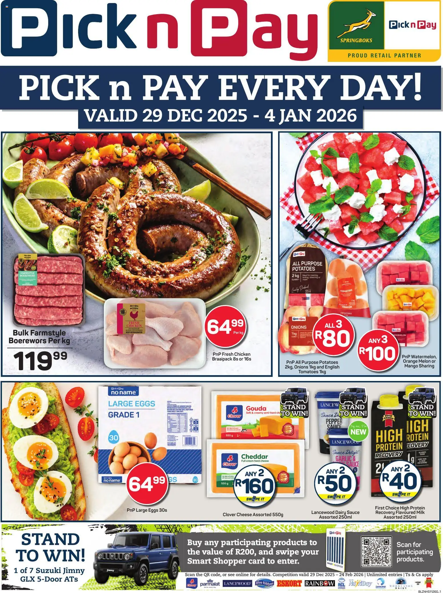 New Pick n Pay catalogue – valid from 29.12.2025 | Page: 1 | Products: Tomatoes, Cream, Sauce, Garlic