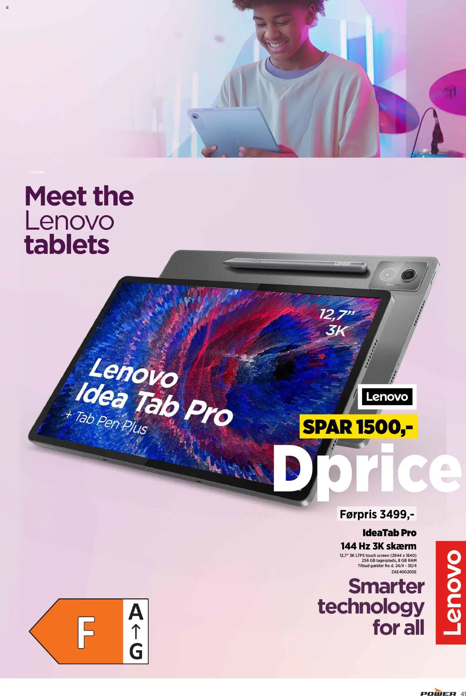 Power tilbudsavis – gyldig fra 24.04.2026 | Side: 41 | Produkter: RAM, Skærm, Tablets
