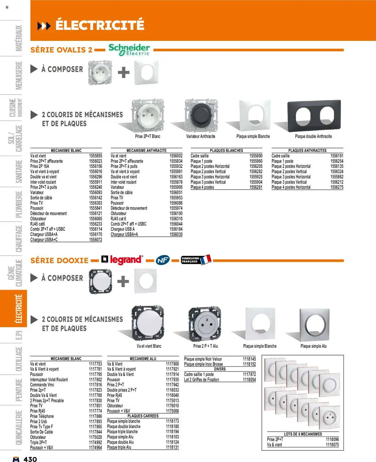  | Page: 430 | Produits: Téléphone, USB, Interrupteur, Prise