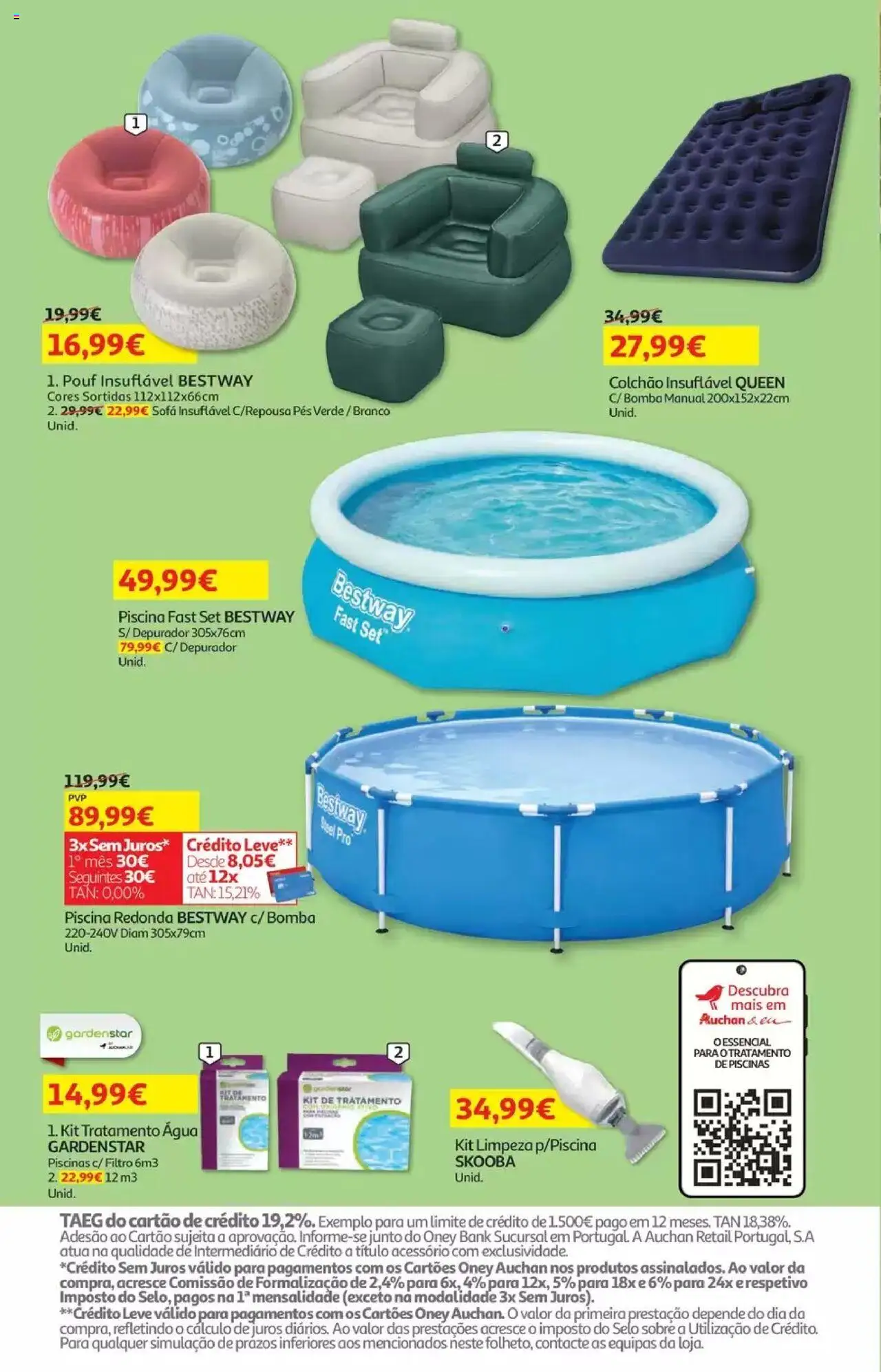 Auchan - Folheto Viagem e Praia │ válido de 02.06.2025 | Página: 6 | Produtos: Agua, Piscina, Colchão, Colchão insuflável