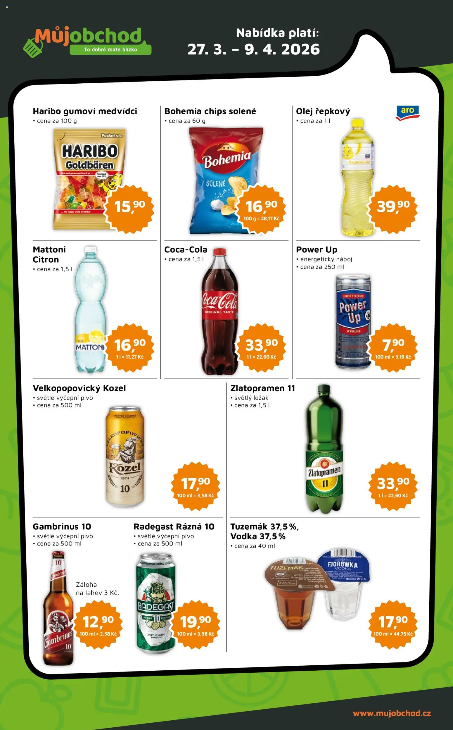 Můj obchod leták - Brand od 27.03.2026 | Strana: 3 | Produkty: Zlatopramen, Mattoni, Radegast, Gambrinus 10