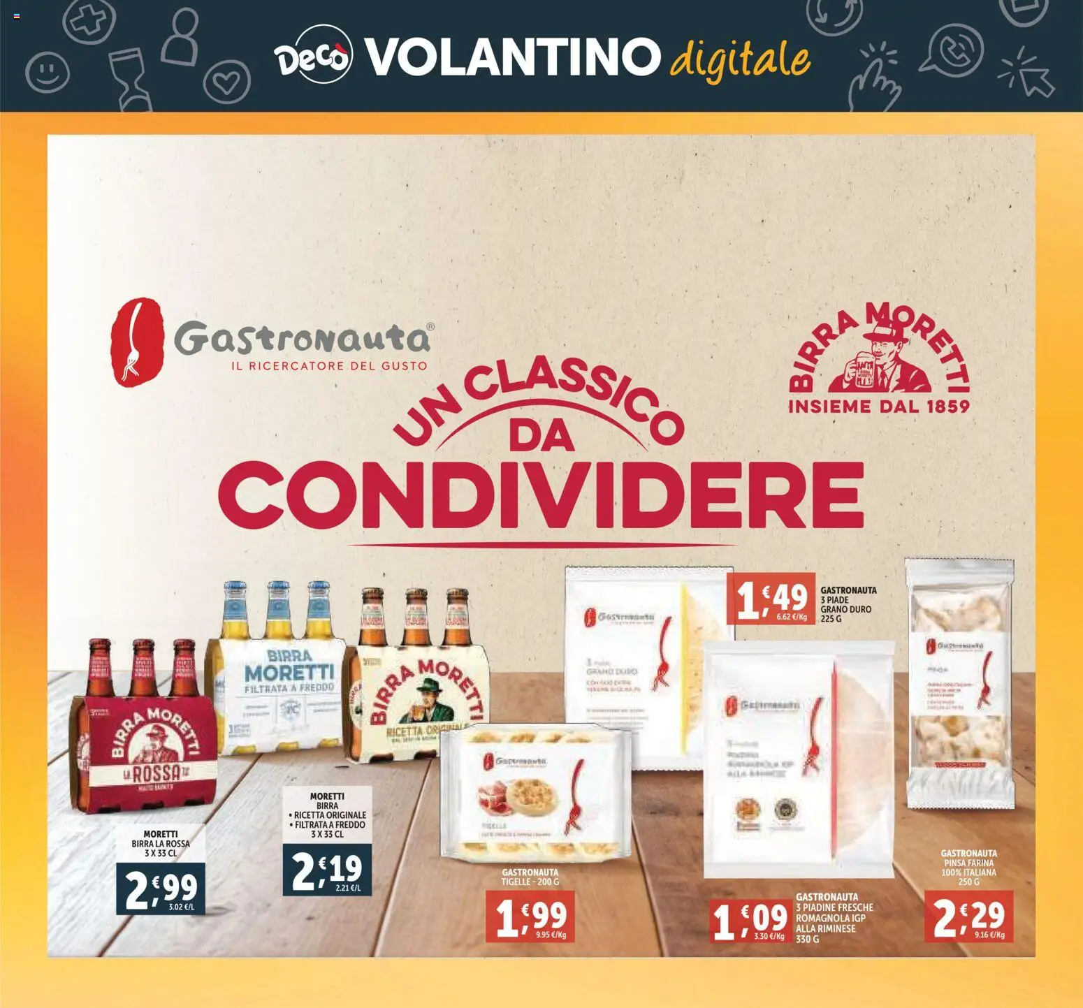 Volantino Decò del 20.11.2025 | Pagina: 38 | Prodotti: Birra, Farina, Birra Moretti