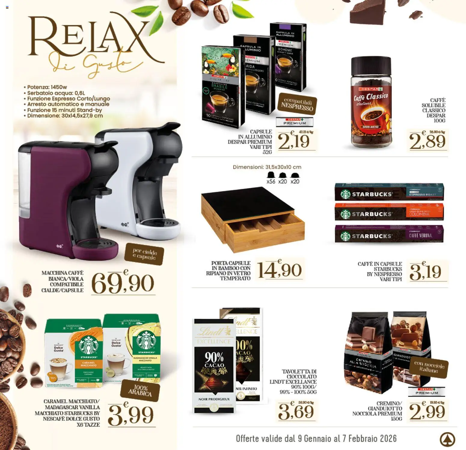Volantino Interspar del 16.01.2026 | Pagina: 10 | Prodotti: Caffè, Cioccolato, Acqua, Nocciole