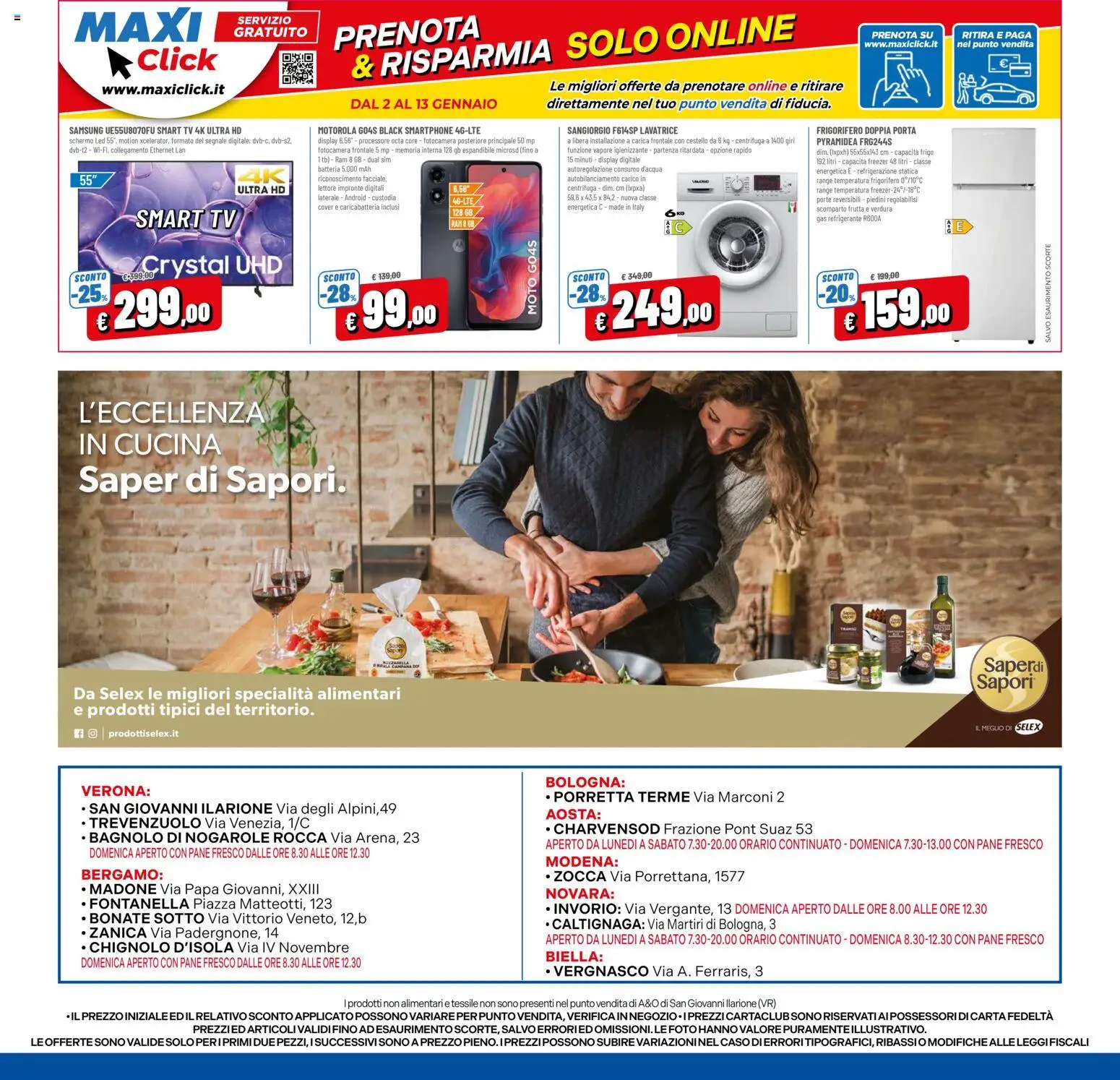 Volantino A&O del 02.01.2026 | Pagina: 16 | Prodotti: Schermo, smart TV, TV, Samsung