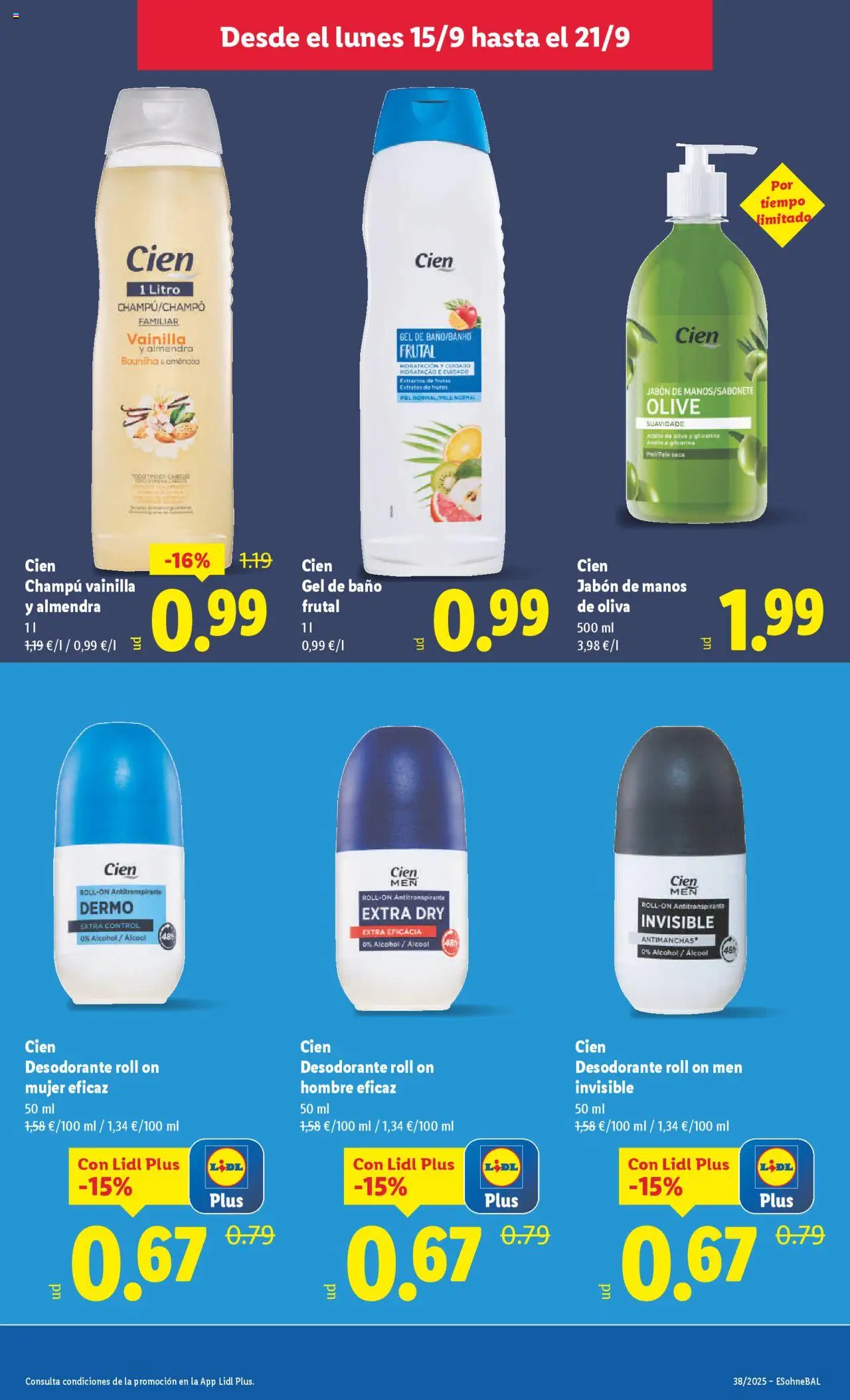 Lidl folleto │ válido desde el 15.09.2025 | Página: 19 | Productos: Champú, Ψηφιακή κάμερα, Jabón, Desodorante